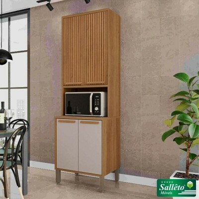 Torre Quente Fl�rida Cinamomo/Off C/Detalhe Ripado 4 Portas Larg. 0.70m - Sall�to