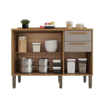 Balco Flrida Cinamomo/Off 3 Portas 2 Gavetas Larg. 1.20m Sallto