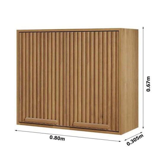 Arm�rio A�reo Florida Ripado Cinamomo 2 Portas Larg. 0.80m - Sall�to