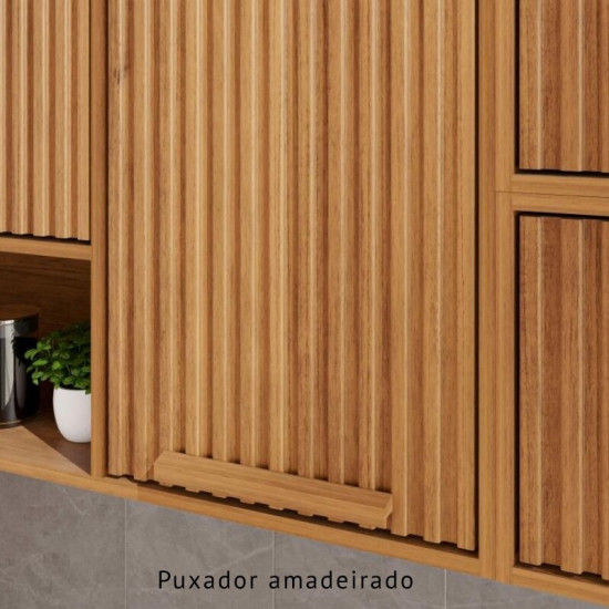 Arm�rio A�reo Florida Ripado Cinamomo 2 Portas Larg. 0.80m - Sall�to