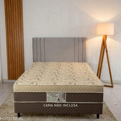 Cabeceira Casal Portinari Veludo Prata Larg. 1.40m