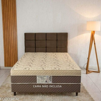 Cabeceira Casal Itlia Veludo Marrom Larg. 1.40m