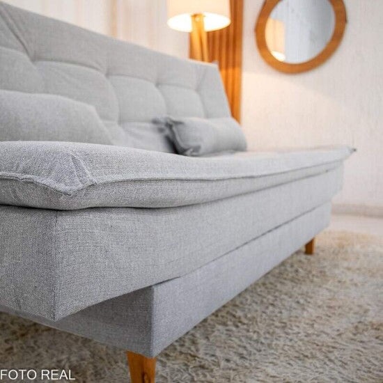 Sof� Cama Premium Linho Cinza 2275 Larg. 1.80m