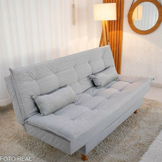 Sof� Cama Premium Linho Cinza 2275 Larg. 1.80m