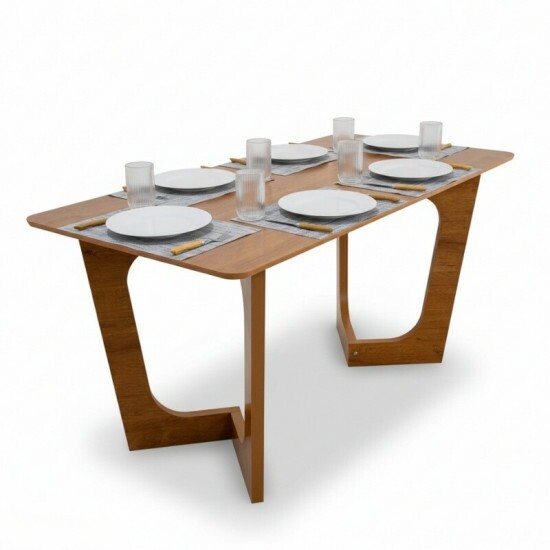 Mesa de Jantar Dubai 160x80 Tampo Londres Cinamomo - Cel M�veis