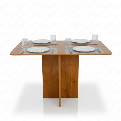 Mesa de Jantar Salina 120x80 Tampo Londres Cinamomo Cel M�veis