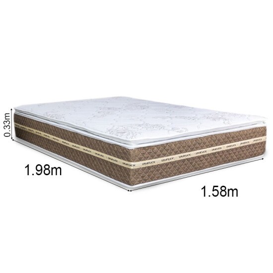 Colch�o Coimbra Queen 158x198x33 Molas Ensacadas D-33 Umaflex | Suporta at� 280kg