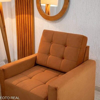 Poltrona �ustria Veludo Terracota A62