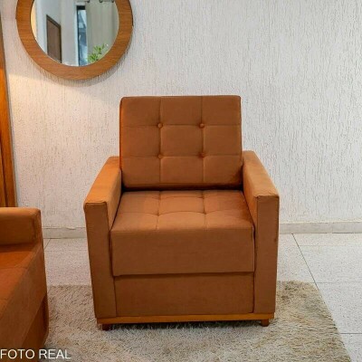Poltrona �ustria Veludo Terracota A62