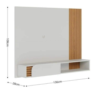 Home Suspenso Jurer� Larg. 1.36m Off Matte/Freij� para TV at� 55