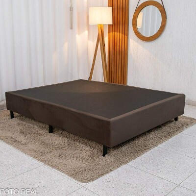 Box Casal Sued Marrom 138x188x37 - Ortobel