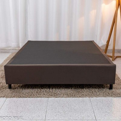 Box Casal Sued Marrom 138x188x37 - Ortobel