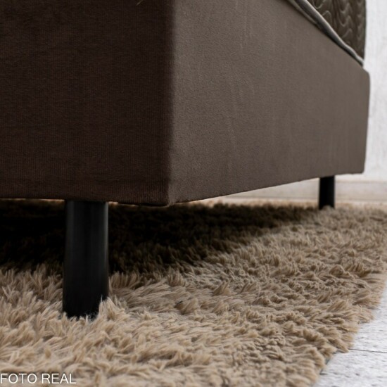 Colch�o Casal Ortop�dico Light Ortobom + Base Box Casal Sued Marrom Ortobel - 138x188x62