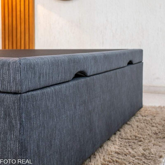 Base Box Ba� Casal Confort Linh�o Petr�leo Blindado 138x188x45 cm - Issacar