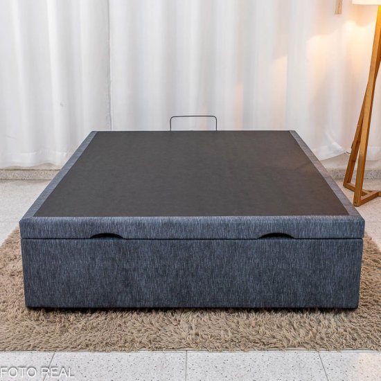 Base Box Ba� Casal Confort Linh�o Petr�leo Blindado 138x188x45 cm - Issacar