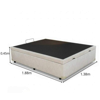Base Box Ba� Casal Prime Confort Linh�o Palha Blindado 138x188x45 - Issacar
