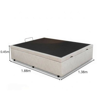 Base Box Ba� Casal Confort Linh�o Palha Blindado 138x188x45 cm - Issacar
