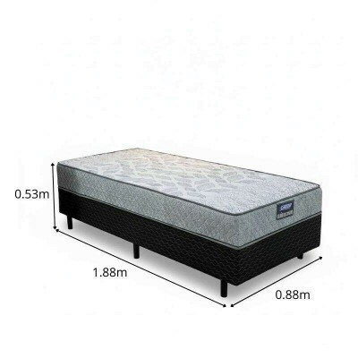 UniBox Solteiro Supreme Natural D28 88x188x53 Cinza - Gazin