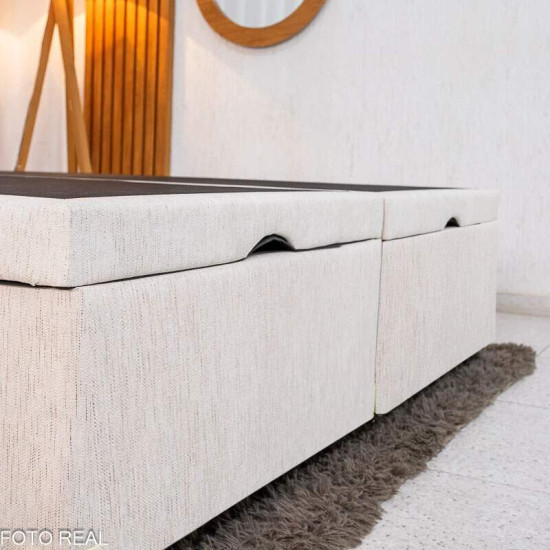 Base Box Ba� Queen Confort Linh�o Palha Blindado 158x198x45 cm - Issacar