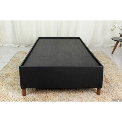 Base Box Solteiro Zeus 92x190x38 Korino Preto SE