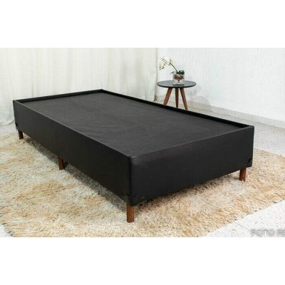 Base Box Solteiro Zeus 92x190x38 Korino Preto SE