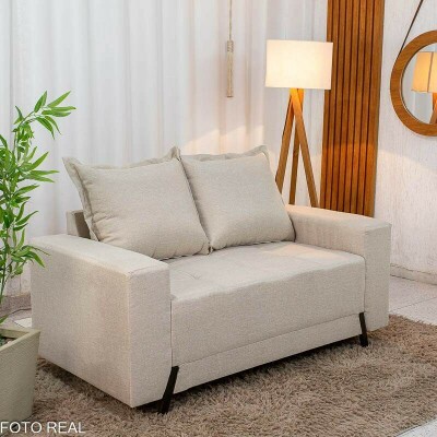 Sof� 2 lugares 8100 1.55m Linho Bege 24