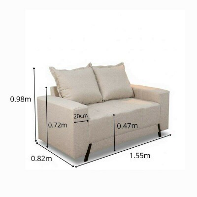 Sof� 2 lugares 8100 1.55m Linho Bege 24