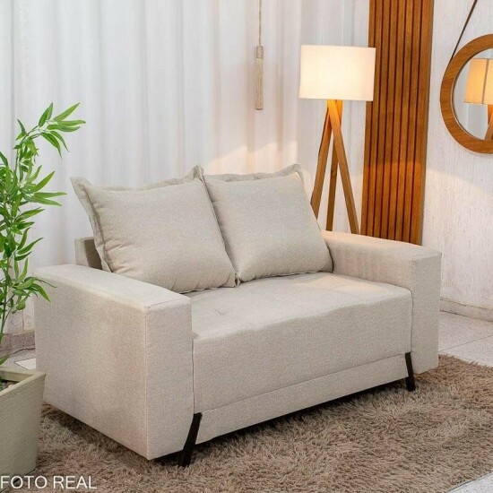 Sof� 2 Lugares 8100 Linho Bege 24 - 1,55m