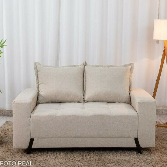 Sof� 2 Lugares 8100 Linho Bege 24 - 1,55m