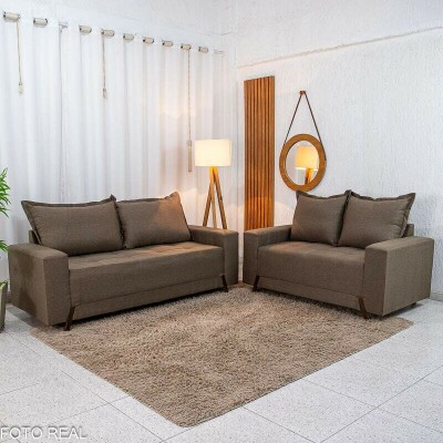Sof� 3 e 2 lugares 8100 Linho Marrom 25
