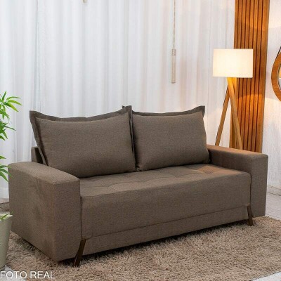 Sof� 3 lugares 8100 2.00m Linho Marrom 25
