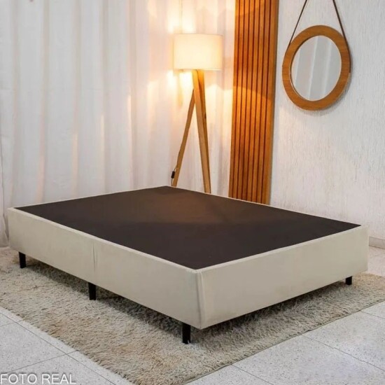 Box Casal 138x188x40 Universal Linho Bege - Gazin - Nossos Móveis