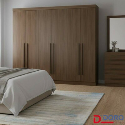 Guarda-roupa Casal 2,75m Da Vinci Plus Castanho 6 Portas 6 Gavetas 100% MDF - D Doro