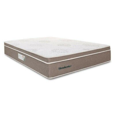 Colch�o Casal Tiradentes Linho Bege Molas Ensacadas 138x188x24 - D' Vitrine | Suporta at� 220kg