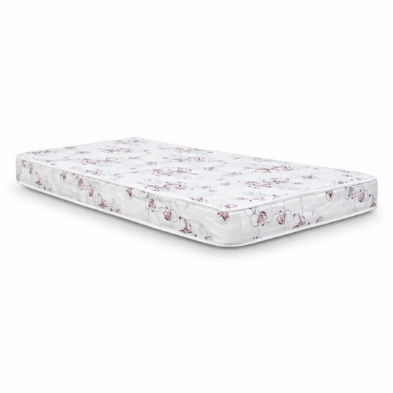 Colch�o Solteiro Soffie Lotus 88x188x12 Branco Det. Vermelho - Nosso Sonho