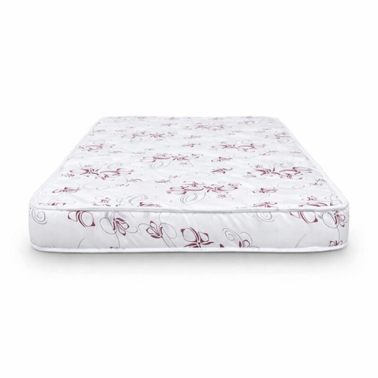 Colch�o Solteiro Soffie Lotus 88x188x12 Branco Det. Vermelho - Nosso Sonho
