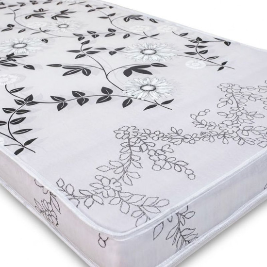 Colch�o Solteiro Espuma Soffie Lotus Cinza Nosso Sonho 88x188x12 cm - Suporta at� 80kg