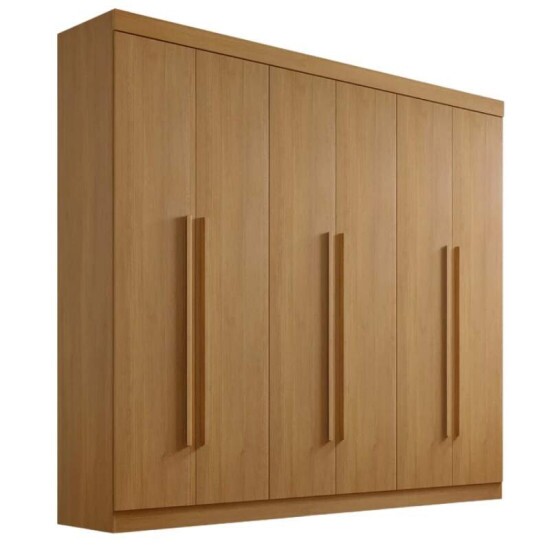 Roupeiro Monte Carlo Cinamomo 6 Portas e 6 Gavetas Larg. 2.32m - D Doro