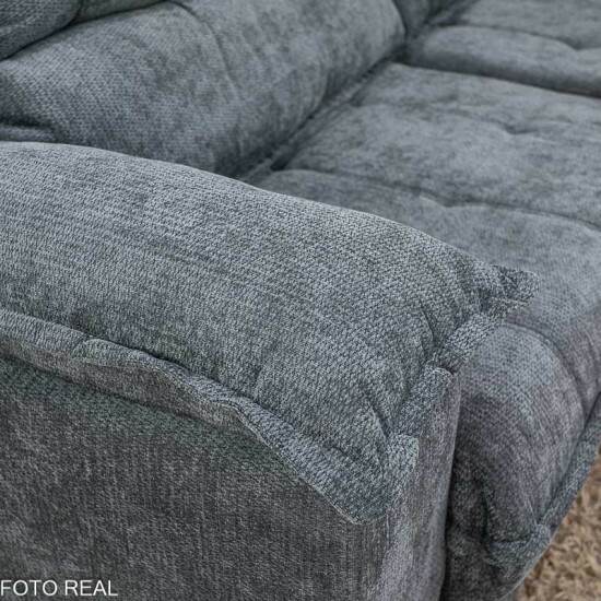 Sof� Retr�til Reclin�vel Ita�na 2.30m Chenille Grafite 573 - Molas Ensacadas