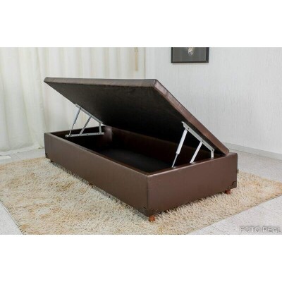 Base Box Ba Solteiro Prime 88x188x38 Korino Caf SE
