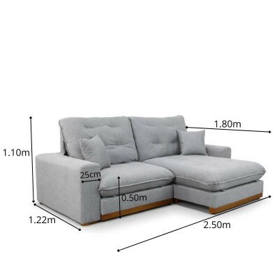 Sof� Retr�til Reclin�vel Ruah 2.50m Linho Cinza 2016 - Molas Ensacadas
