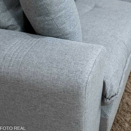 Sof� Retr�til Reclin�vel Ruah 2.50m Linho Cinza 2016 - Molas Ensacadas