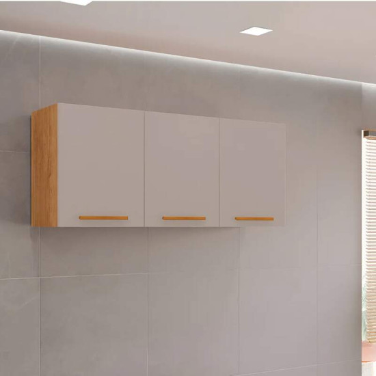 A�reo de Cozinha 1,20m Triplo New Val�ncia Cinamomo/Off - Sall�to