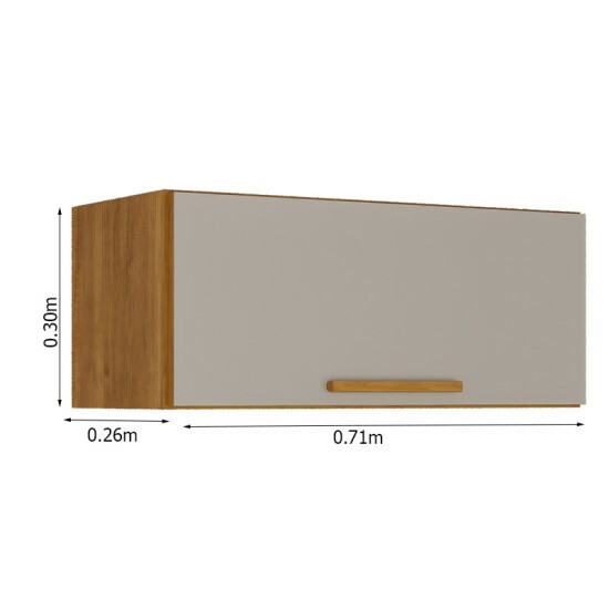 A�reo Geladeira Cozinha New Val�ncia Cinamomo/Off Larg. 71cm - Sall�to