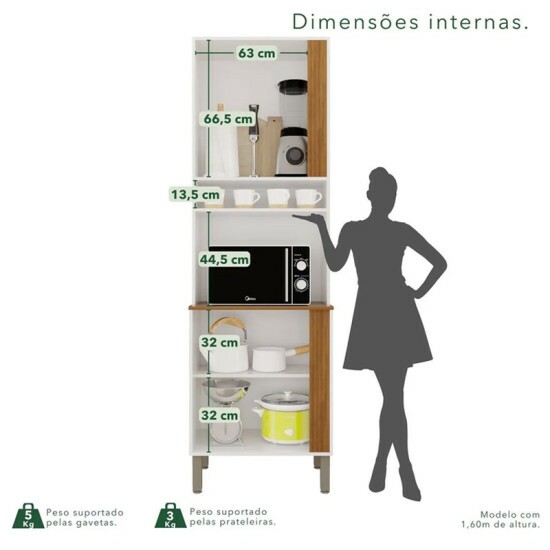 Torre Quente Cozinha P�rola Branco/Cinamomo - Sall�to