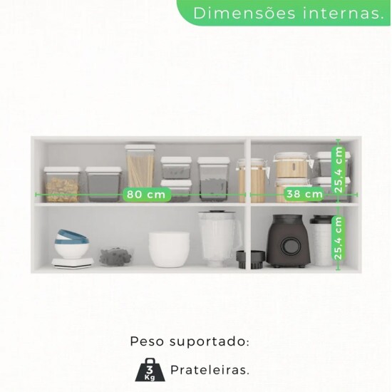 A�reo Triplo New Val�ncia Branco/Cinamomo Larg. 1.20m - Sall�to