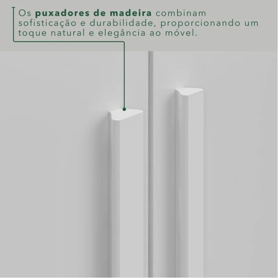 Guarda-roupa Casal 1,80m Texas Premium Branco 6 Portas 4 Gavetas com Espelho - Sall�to