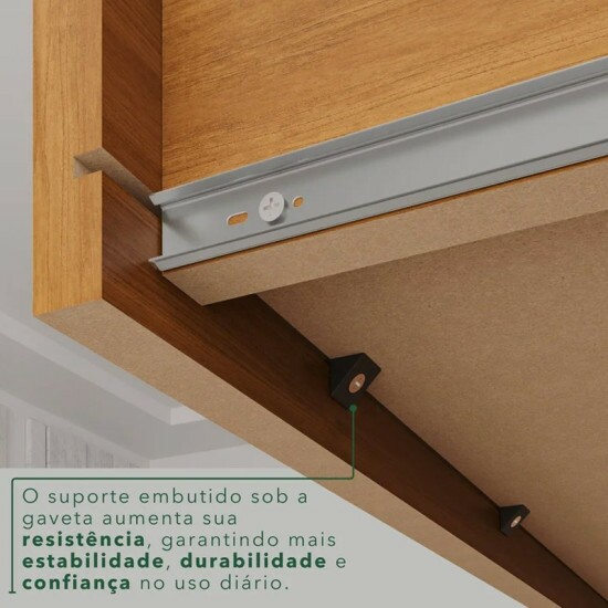 Guarda-roupa Texas Premium Cinamomo/Off 6 Portas 4 gavetas Larg. 1.80m - Sall�to