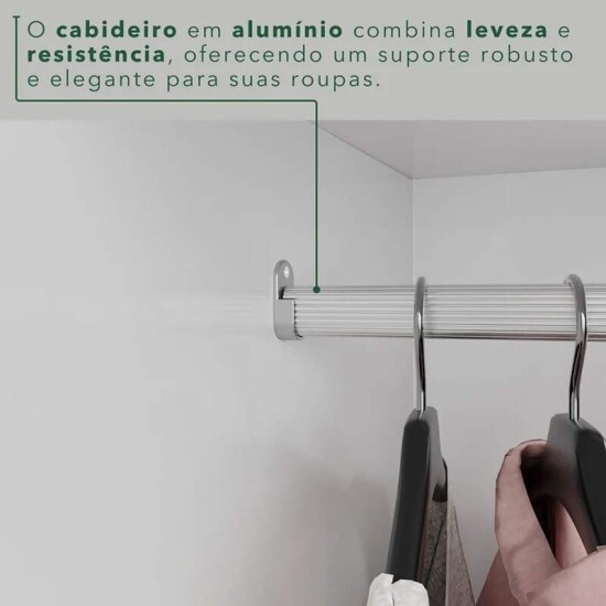 Guarda-roupa Recife Branco 8 Portas 4 Gavetas Larg. 2.41m - Sall�to