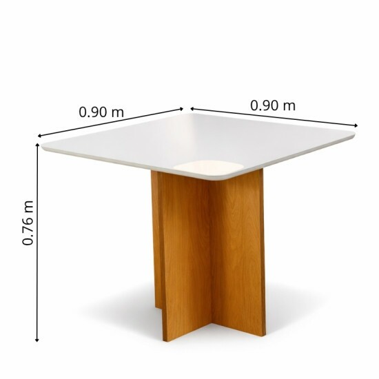 Mesa de Jantar Moscou 90x90 Vidro Off/Base Cinamomo + 4 Cad. Londres Veludo Chumbo Madeira Maci�a Minas Plac - Entregue Montada
